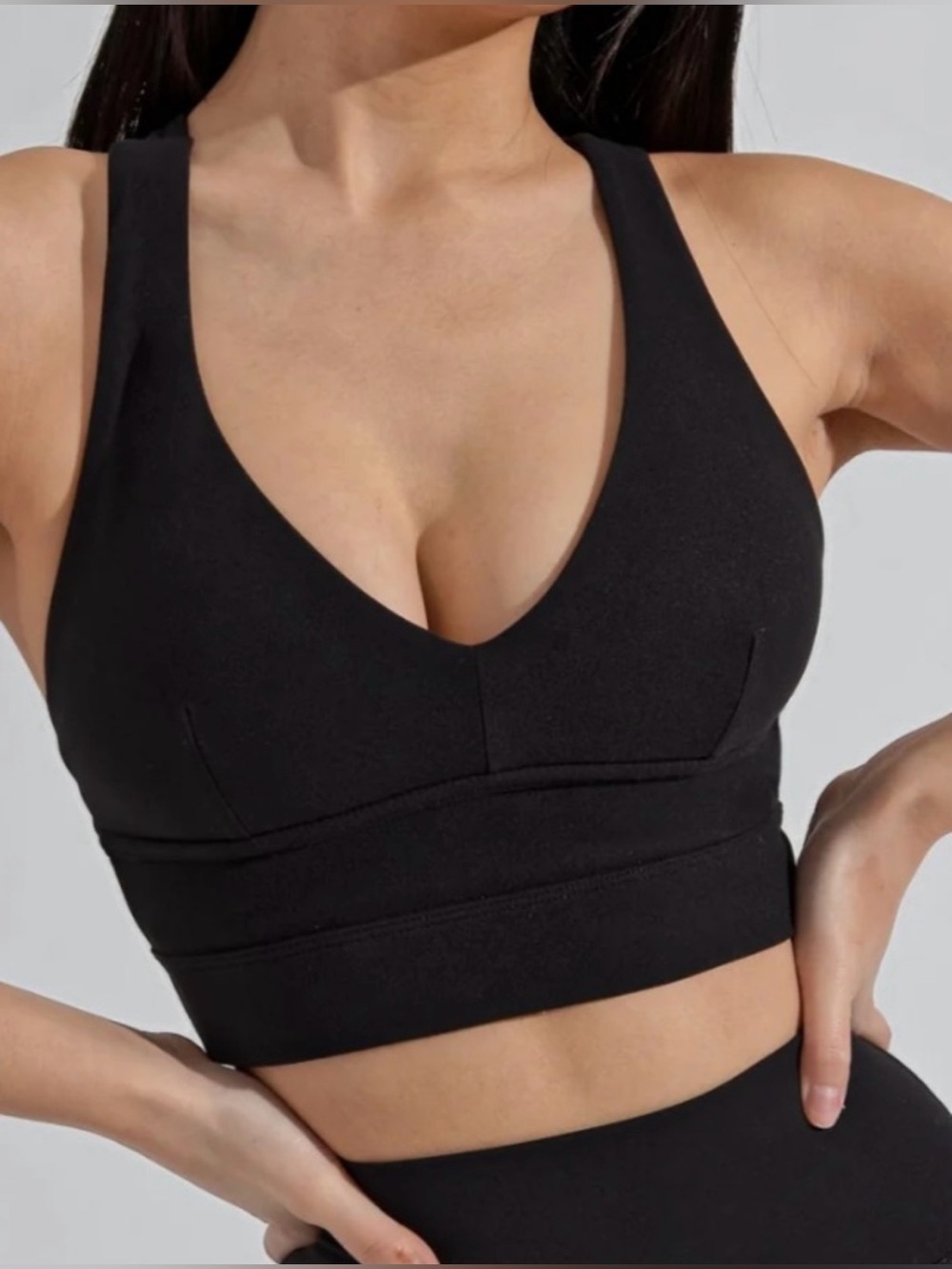 BuffBunny Alpha Racerback Sports Top/Bra In Black Size S